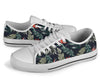 Bird Of Paradise Pattern Print Design BOP02 White Bottom Low Top Shoes