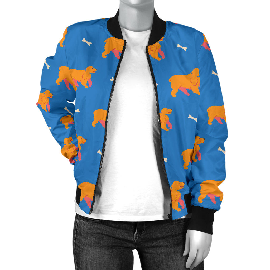 Cocker Pattern Print Design 04 Women's Bomber Jacket