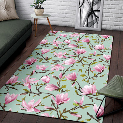 Magnolia Pattern Print Design MAG04 Area Rugs
