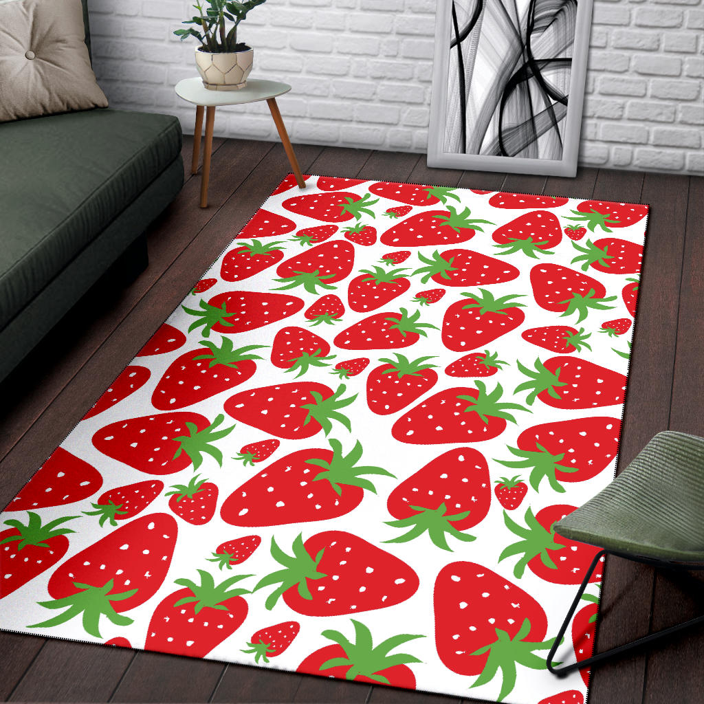 Strawberry Pattern Print Design SB01 Area Rugs