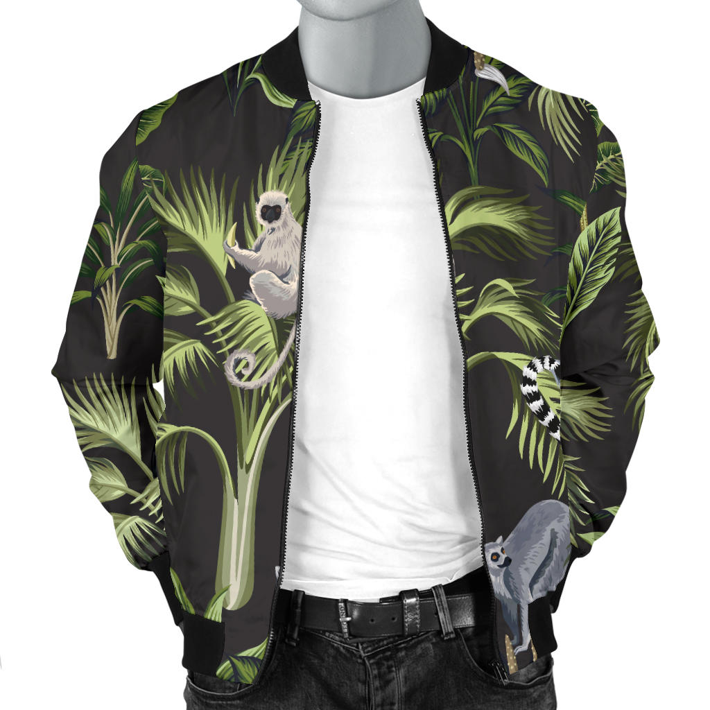 Rainforest Pattern Print Design RF05 Men Bomber Jacket
