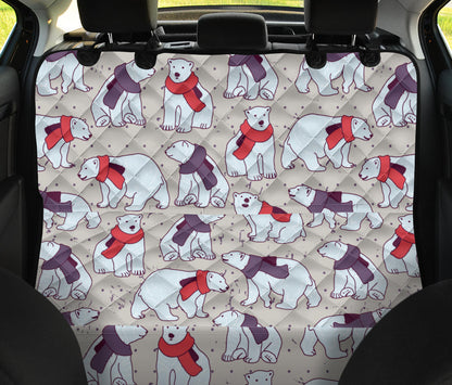 Polar Bear Pattern Print Design PB04 Rear Dog  Seat Cover