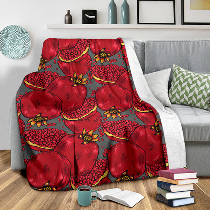 Pomegranate Pattern Print Design PG05 Fleece Blanket