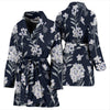 Hydrangea Pattern Print Design HD07 Women Bathrobe