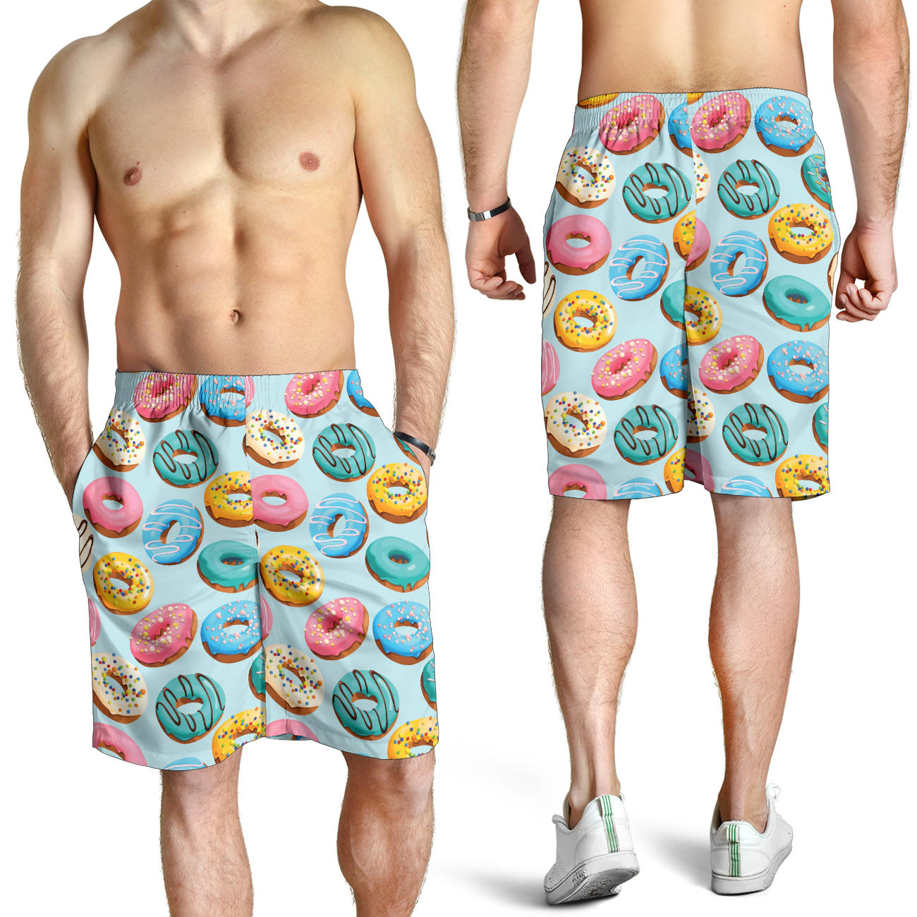 Donut Pattern Print Design DN05 Mens Shorts