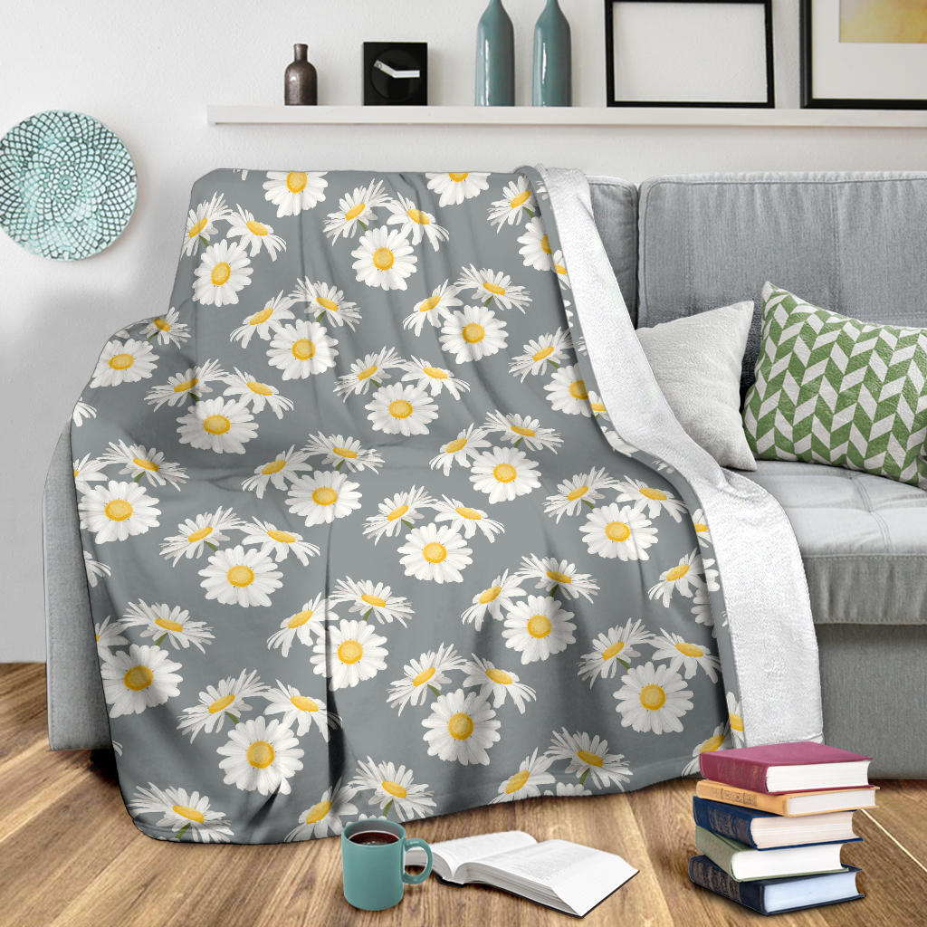 Daisy Pattern Print Design DS09 Fleece Blanket