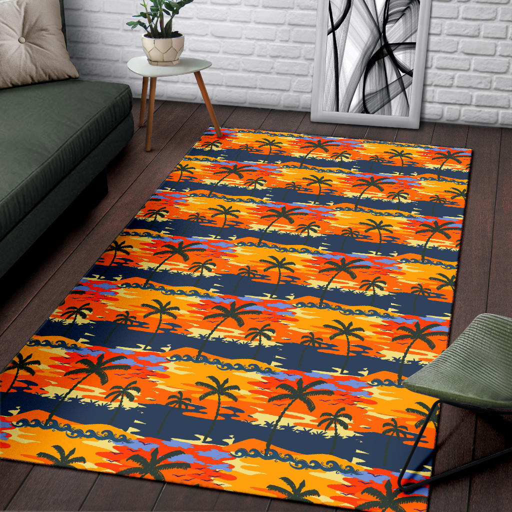 Palm Tree Pattern Print Design PT010 Area Rugs