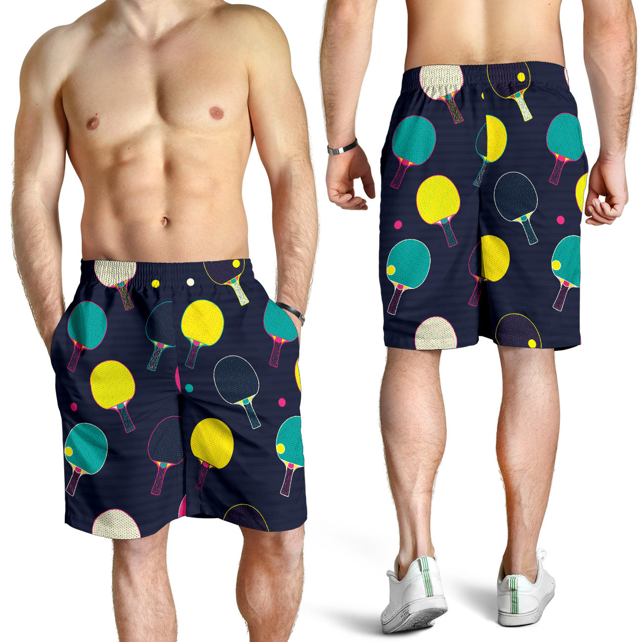 Ping Pong Pattern Print Design A04 Mens Shorts