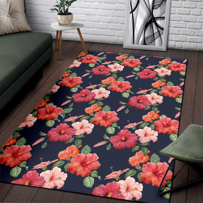 Tropical Flower Pattern Print Design TF020 Area Rugs