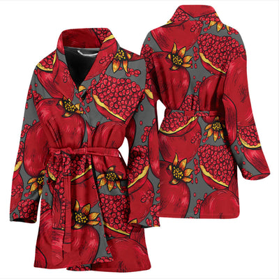 Pomegranate Pattern Print Design PG05 Women Bathrobe