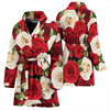 Rose Pattern Print Design RO06 Women Bathrobe