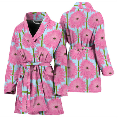 Gerberas Pattern Print Design GB01 Women Bathrobe