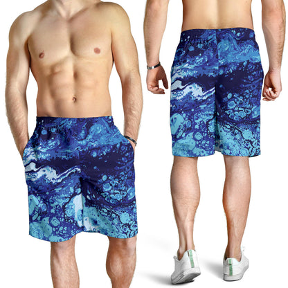 Ocean Liquid Pattern Print Design A03 Mens Shorts