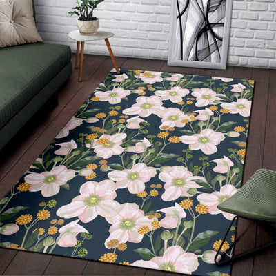 Anemone Pattern Print Design AM04 Area Rugs