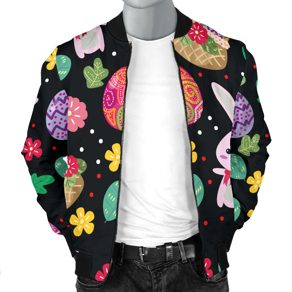 Easter Eggs Pattern Print Design RB05 Men Bomber Jacket