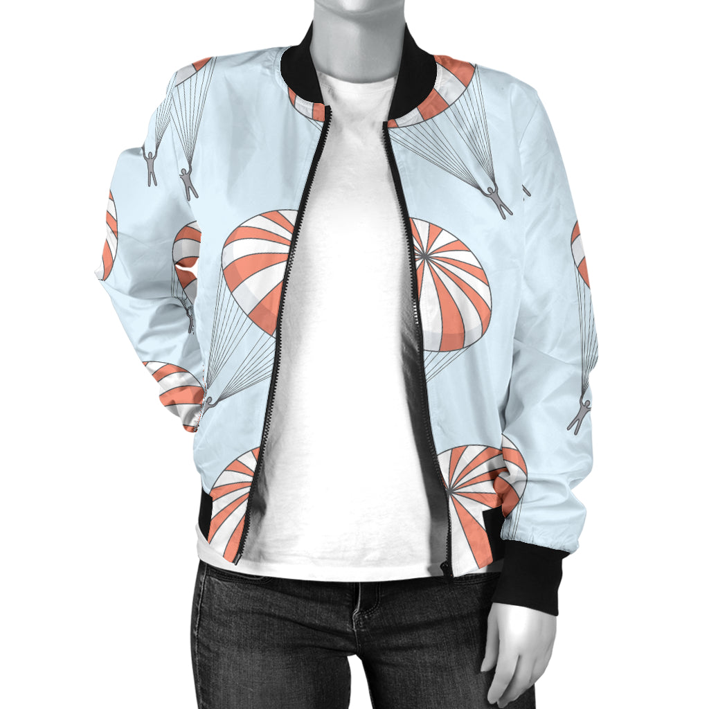 Skydiving Pattern Print Design 01 Women's Bomber Jacket