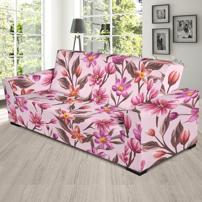 Summer Floral Pattern Print Design SF09 Sofa Slipcover