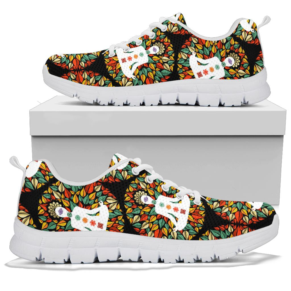 Chakra Yoga Sneakers White Bottom Shoes