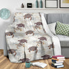 Sea Turtle Pattern Print Design T07 Fleece Blanket