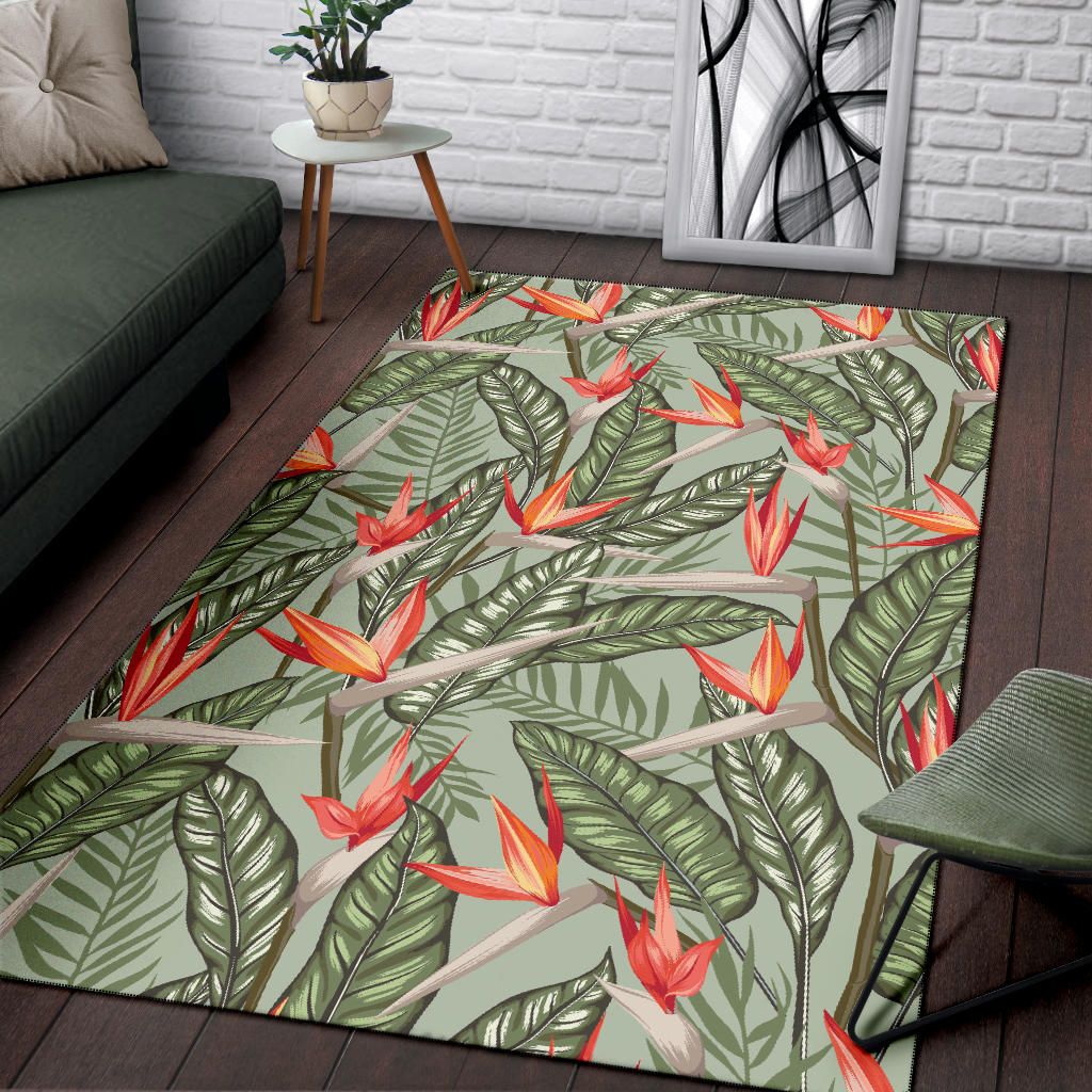 Bird Of Paradise Pattern Print Design BOP08 Area Rugs