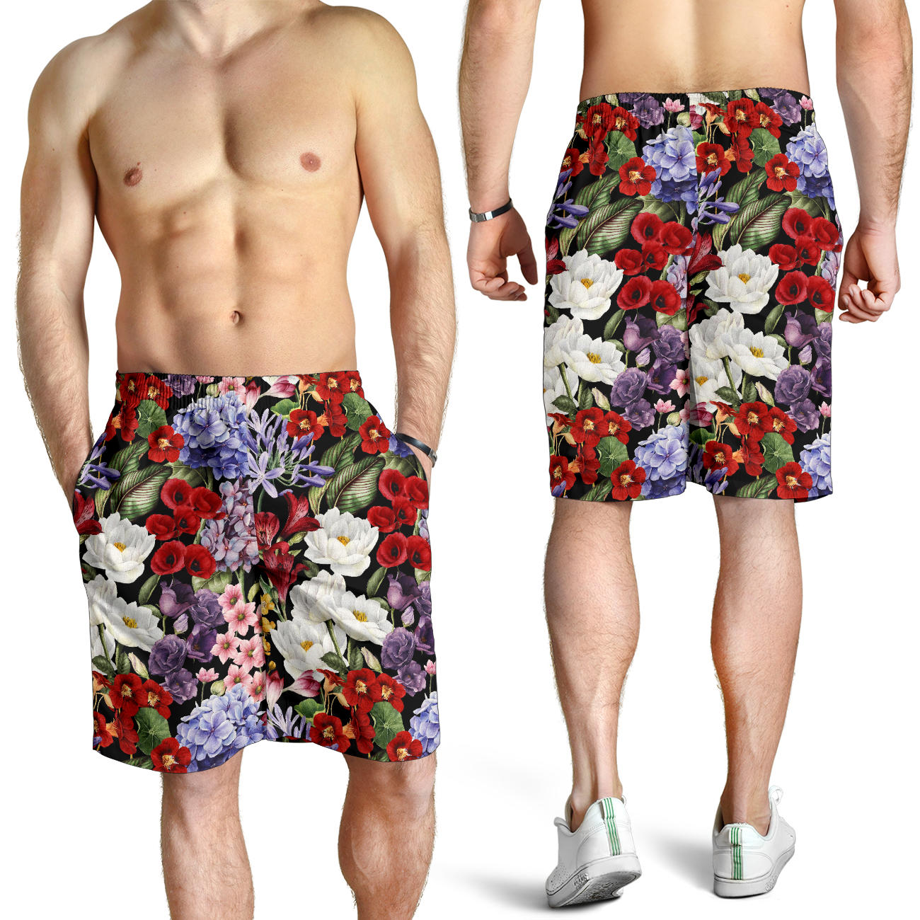 Summer Floral Pattern Print Design SF04 Mens Shorts