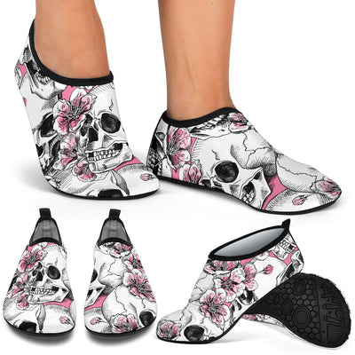 Cherry Blossom Pattern Print Design CB03 Aqua Water Shoes