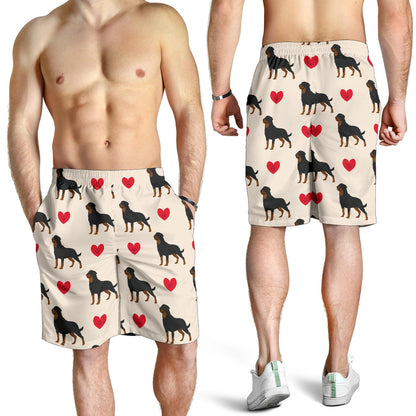 Rottweiler Pattern Print Design A02 Mens Shorts