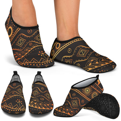 Gold African Design Aqua Water Shoes