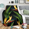 Bird Of Paradise Pattern Print Design BOP012 Fleece Blanket