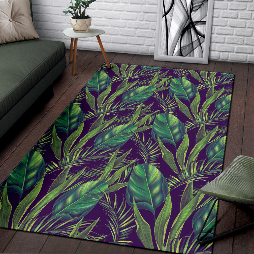 Palm Leaves Pattern Print Design PL03 Area Rugs