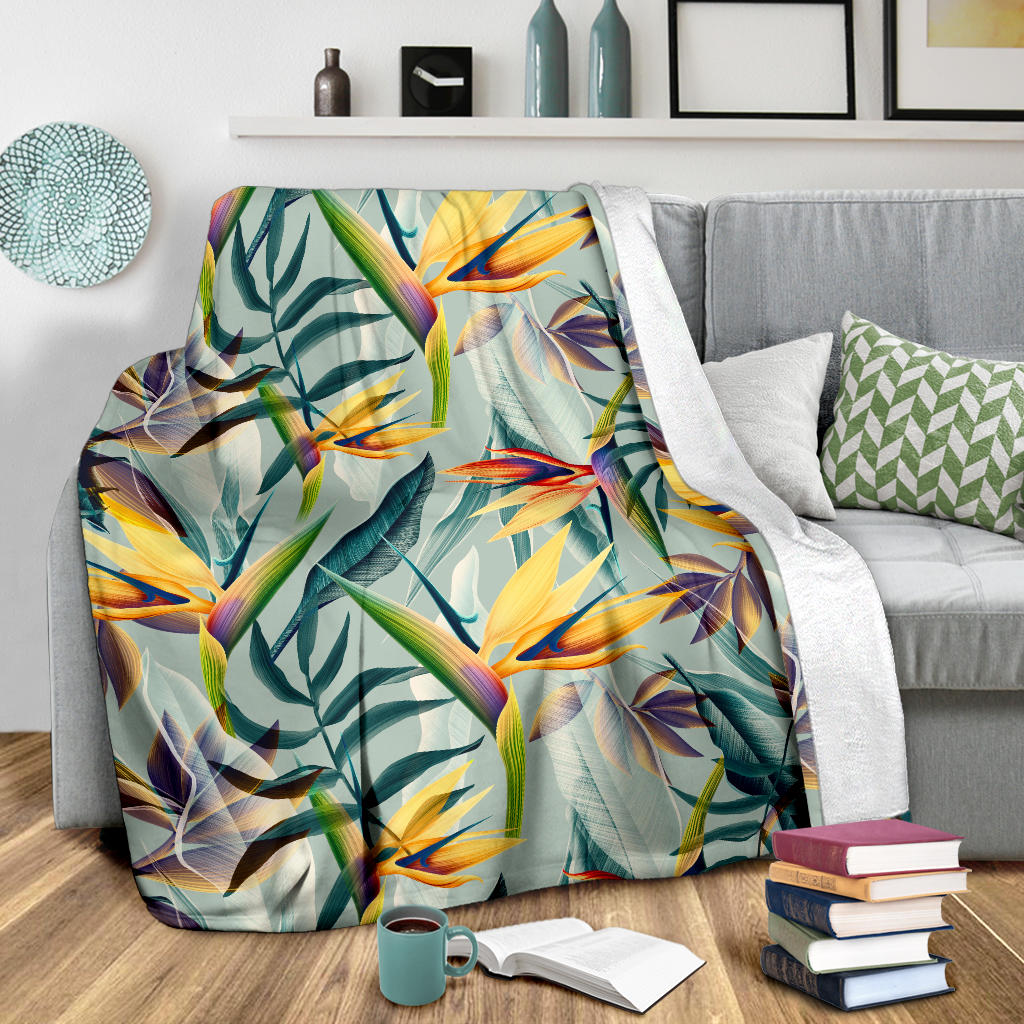 Tropical Flower Pattern Print Design TF022 Fleece Blanket