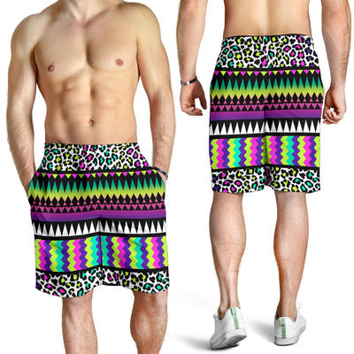 Animal Skin Aztec Rainbow Mens Shorts