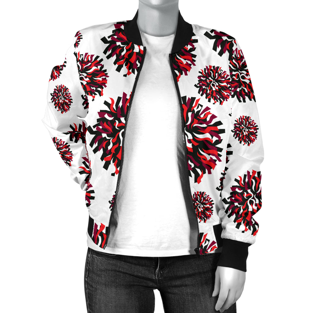 Cheerleader Pattern Print Design 01 Women's Bomber Jacket