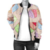 Cupcake Pattern Print Design CP06 Women Bomber Jacket