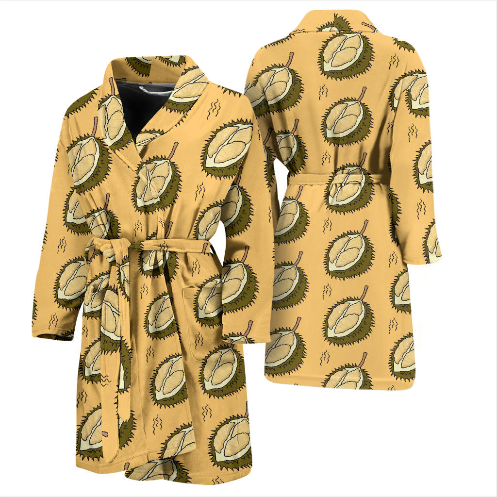 Durian Pattern Print Design DR02 Men Bathrobe