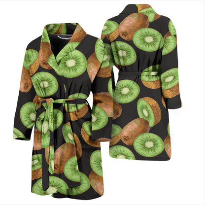 Kiwi Pattern Print Design KW03 Men Bathrobe
