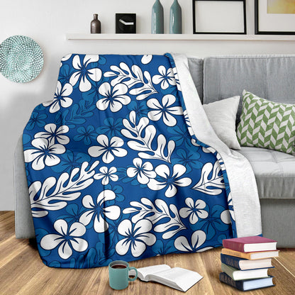 Plumeria Pattern Print Design PM015 Fleece Blanket