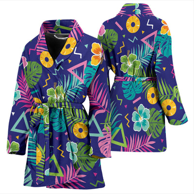 Hawaiian Themed Pattern Print Design H014 Women Bathrobe