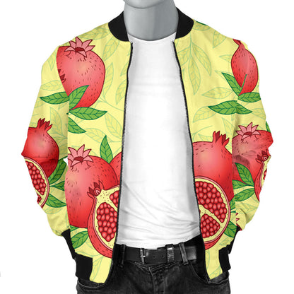 Pomegranate Pattern Print Design PG07 Men Bomber Jacket