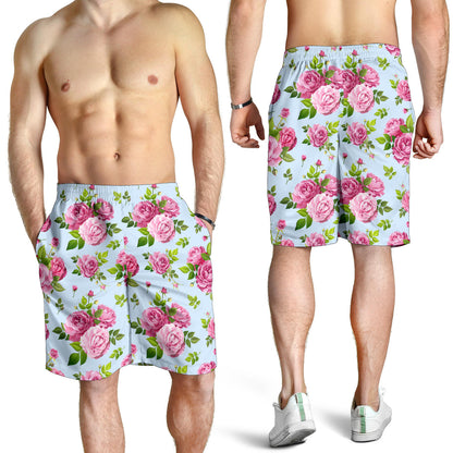 Rose Pink Pattern Print Design RO08 Mens Shorts