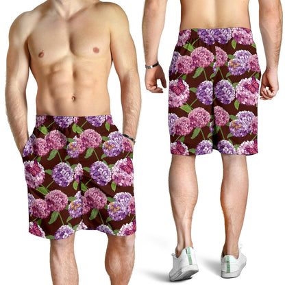 Hydrangea Pattern Print Design HD08 Mens Shorts