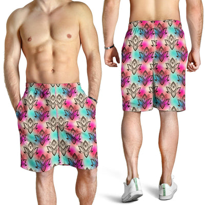 lotus Boho Pattern Print Design LO02 Mens Shorts