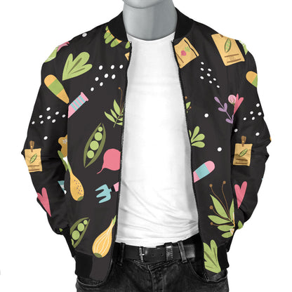 Gardening Pattern Print Design G03 Men Bomber Jacket