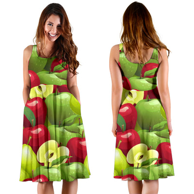 Apple Pattern Print Design AP03 Midi Dress