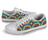 Tie Dye Heart shape White Bottom Low Top Shoes