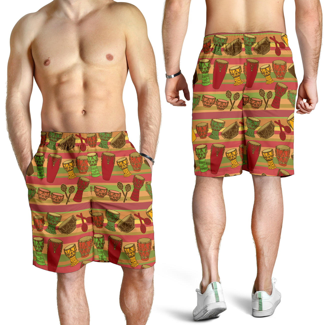 Percussion Pattern Print Design 01 Mens Shorts