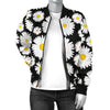 Daisy Pattern Print Design 01 Women's Bomber Jacket