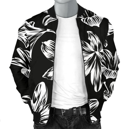 Amaryllis Pattern Print Design AL04 Men Bomber Jacket