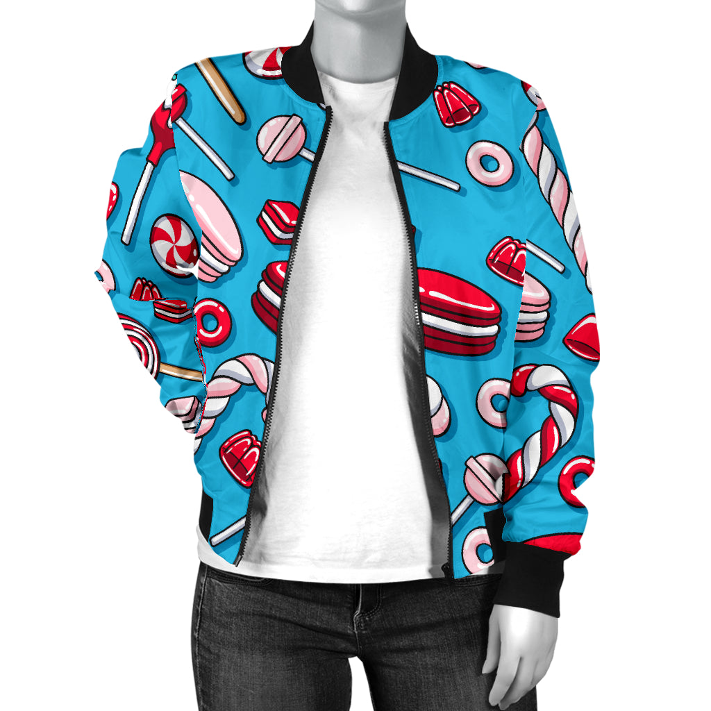 Candy Pattern Print Design 05 Women's Bomber Jacket