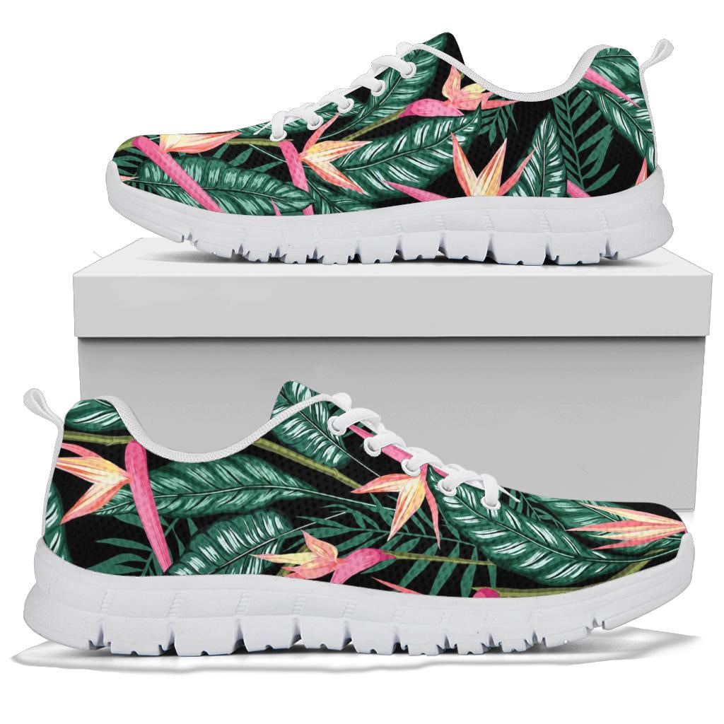 Bird Of Paradise Pattern Print Design BOP03 Sneakers White Bottom Shoes